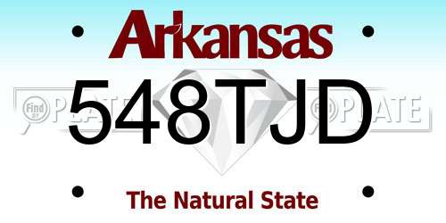 548TJD Arkansas License Plate