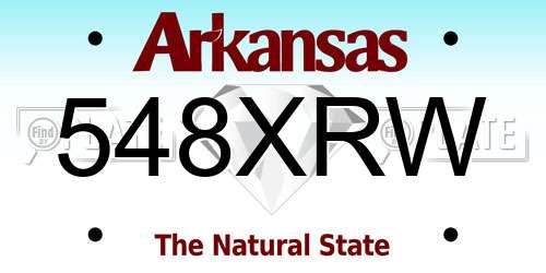 548XRW Arkansas License Plate