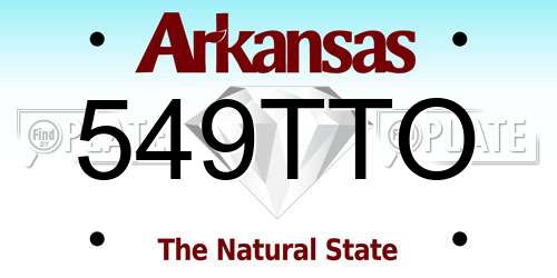 549TTO Arkansas License Plate