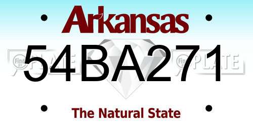 54BA271 Arkansas License Plate
