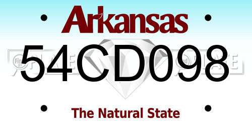 54CD098 Arkansas License Plate