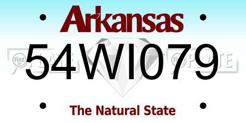54WI079 Arkansas License Plate
