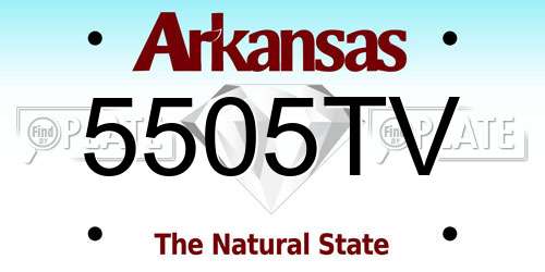 5505TV Arkansas License Plate