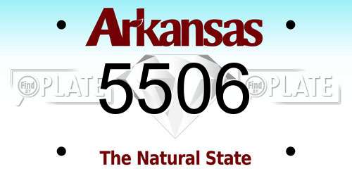 5506 Arkansas License Plate