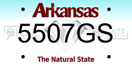 5507GS Arkansas License Plate