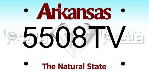 5508TV Arkansas License Plate