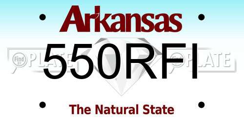 550RFI Arkansas License Plate