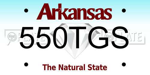 550TGS Arkansas License Plate