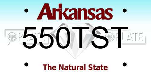 550TST Arkansas License Plate