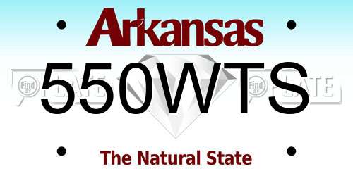 550WTS Arkansas License Plate