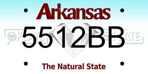 5512BB Arkansas License Plate
