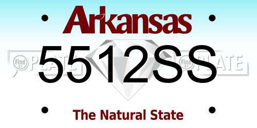 5512SS Arkansas License Plate