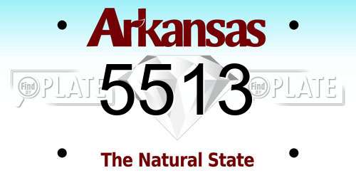 5513 Arkansas License Plate