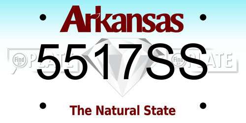 5517SS Arkansas License Plate