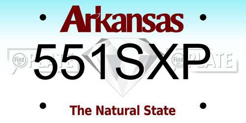 551SXP Arkansas License Plate