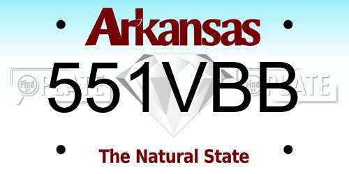 551VBB Arkansas License Plate