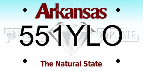 551YLO Arkansas License Plate