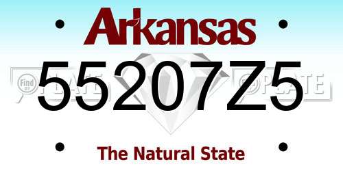 55207Z5 Arkansas License Plate
