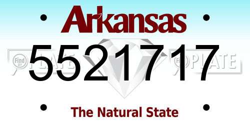 5521717 Arkansas License Plate