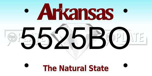 5525BO Arkansas License Plate