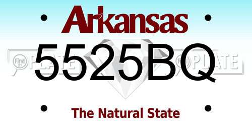 5525BQ Arkansas License Plate