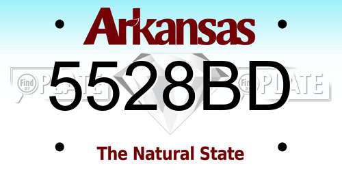 5528BD Arkansas License Plate