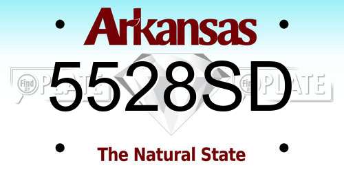 5528SD Arkansas License Plate