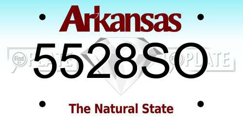 5528SO Arkansas License Plate
