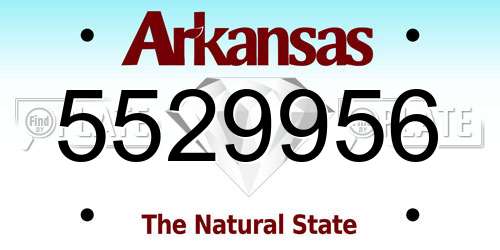5529956 Arkansas License Plate