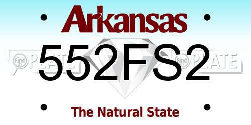 552FS2 Arkansas License Plate
