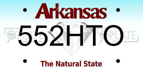 552HTO Arkansas License Plate