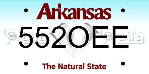 552OEE Arkansas License Plate