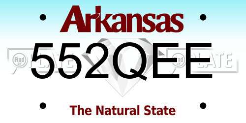 552QEE Arkansas License Plate
