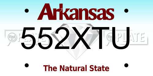 552XTU Arkansas License Plate