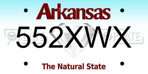 552XWX Arkansas License Plate