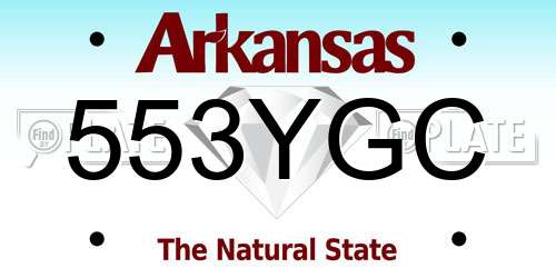 553YGC Arkansas License Plate
