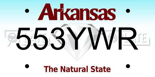 553YWR Arkansas License Plate