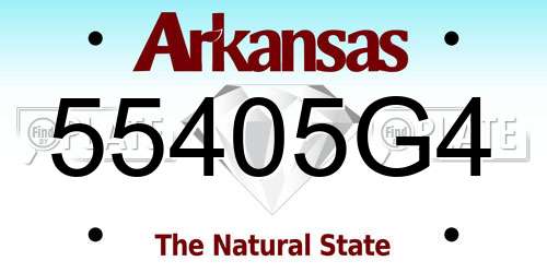 55405G4 Arkansas License Plate