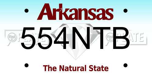 554NTB Arkansas License Plate