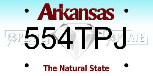 554TPJ Arkansas License Plate