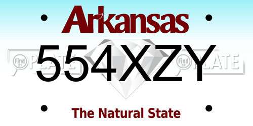 554XZY Arkansas License Plate