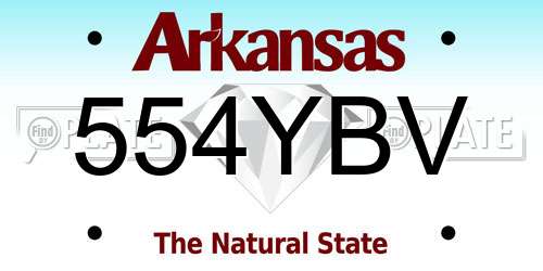 554YBV Arkansas License Plate