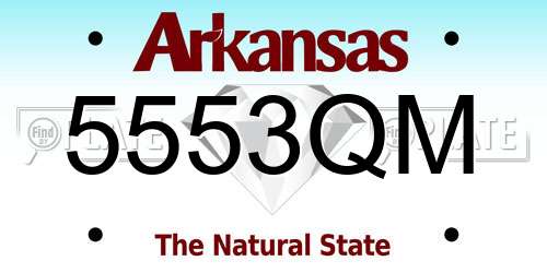 5553QM Arkansas License Plate