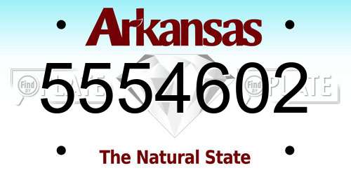 5554602 Arkansas License Plate