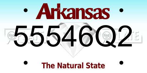 55546Q2 Arkansas License Plate