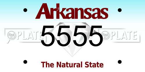 5555 Arkansas License Plate