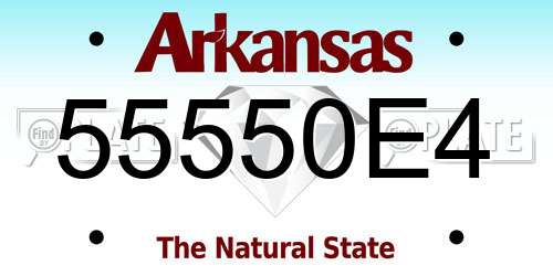 55550E4 Arkansas License Plate