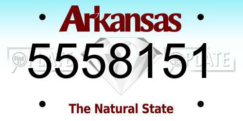 5558151 Arkansas License Plate