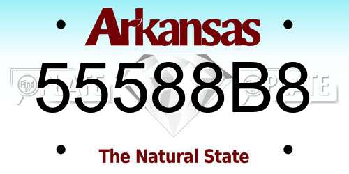 55588B8 Arkansas License Plate
