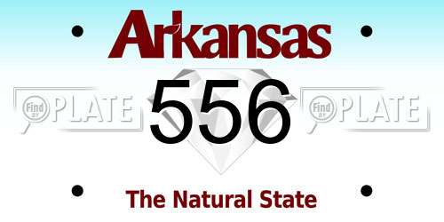 556 Arkansas License Plate